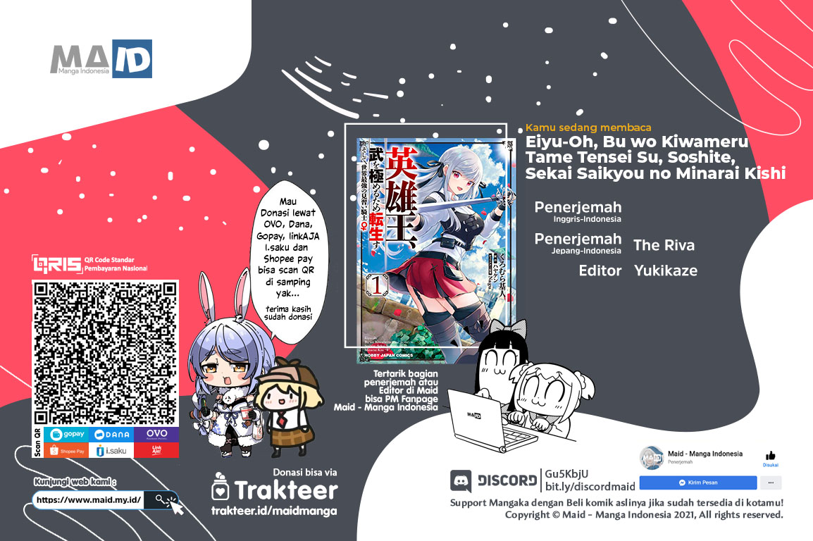 Eiyu-Oh, Bu wo Kiwameru Tame Tensei Su, Soshite, Sekai Saikyou no Minarai Kisi Chapter 08.2 Gambar 1
